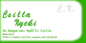 csilla nyeki business card